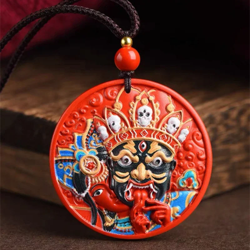 Red Yarn Painted Zakiram Pendant