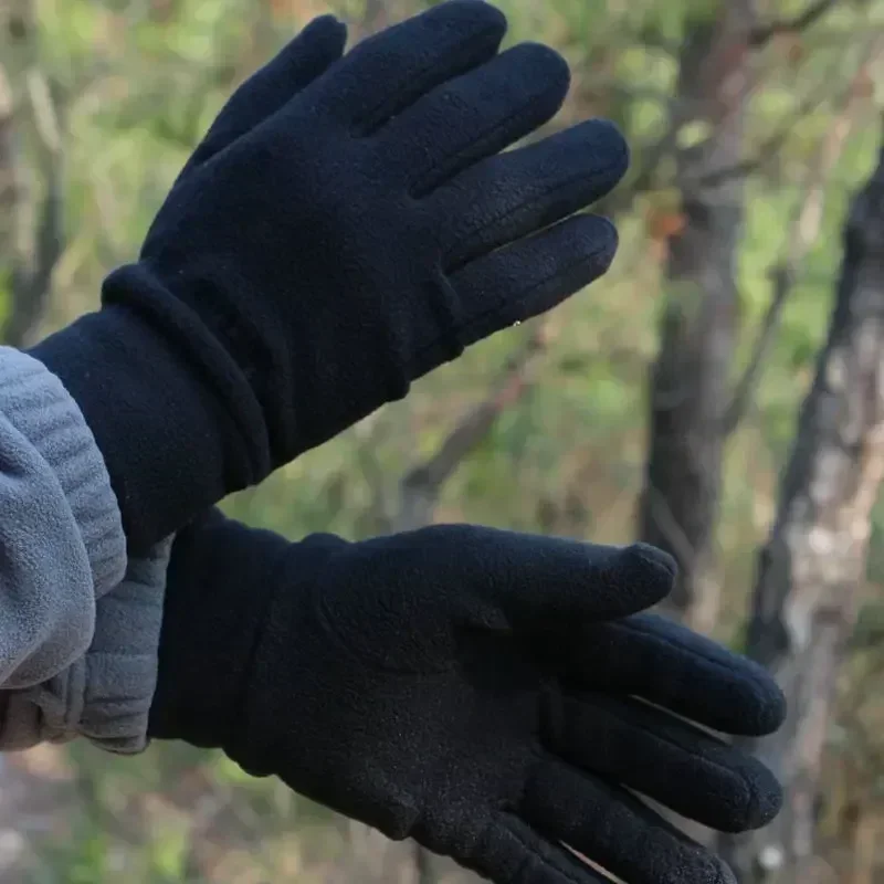 Guantes gruesos de forro Polar para hombre y mujer, manoplas cálidas a prueba de frío para exteriores, esquí, ciclismo, pantalla táctil, Invierno