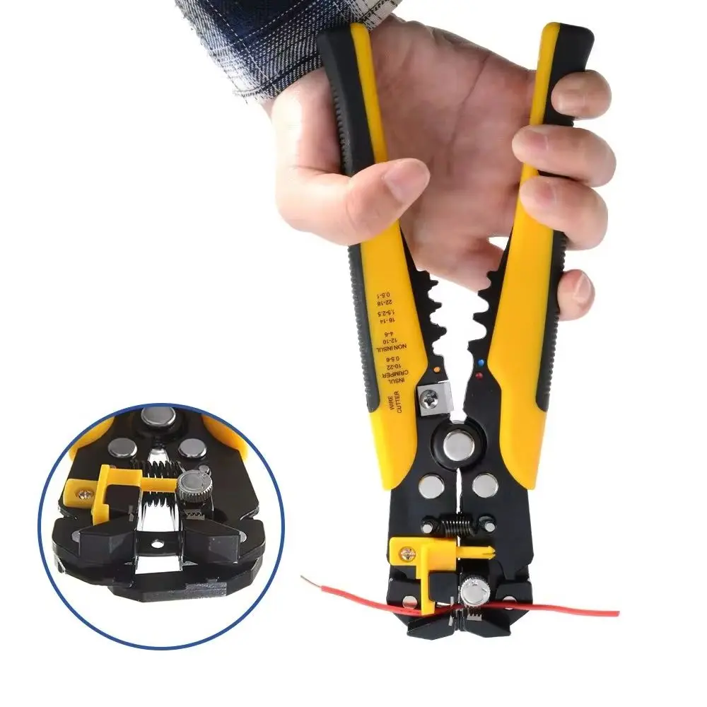 Multifunctional Adjustable Automatic Wire Stripper Crimping Pliers Hand Tool for Electrical Work Cable Cutting And Terminal Stri