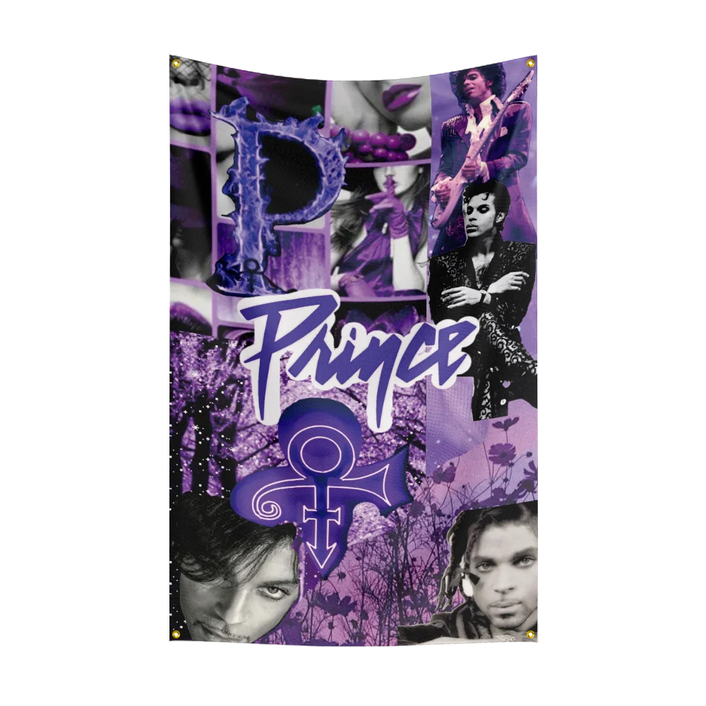 3x5 Ft Singer P-Princes purple rain Flag Polyester Digital Printing Banner for Bedroom Wall Art Out Door Tapestry Decoration