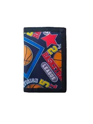 Basketball Print Kids Wallet for Boys Girls Teens Trifold Wallet for Men with Cash Pocket and Card Holders