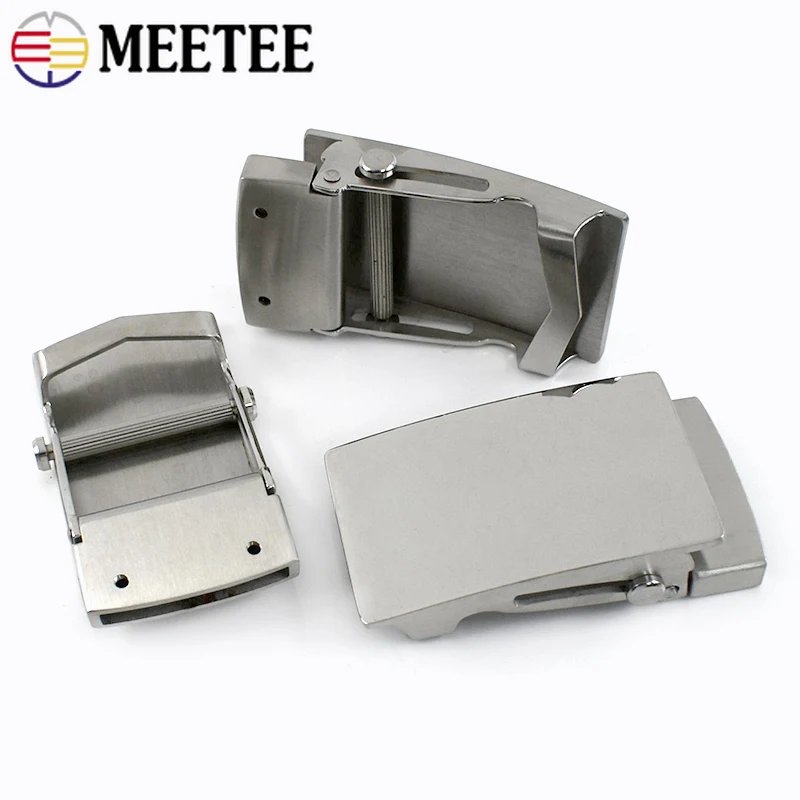 Meetee-ステンレス鋼の自転車ベルト,1ピース,36mm/39mm,自動バックル,ファッショナブルなカジュアルベルト,アクセサリー