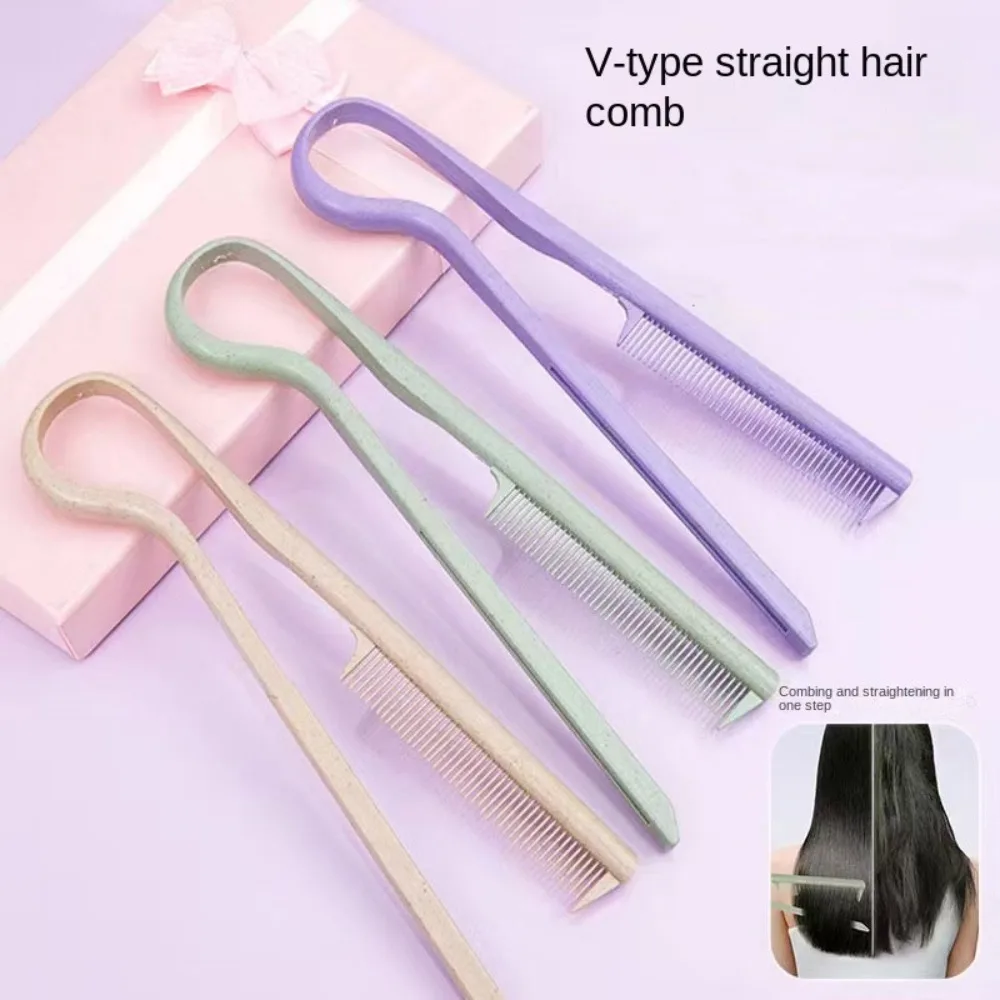 

Gifts Portable V-Comb Messy Hair Finishing Straightening Hair Styling Tool Clip Hairdressing Comb Comb Hair Perfect Salon Tool
