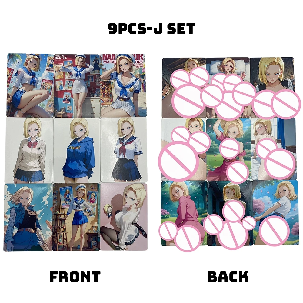 9 قطعة بطاقات أنيمي اليابانية دراغون بول ملابس السباحة Andriod18 مثير بولما نادر ACG NSFW هولو طبعة جمع بطاقة هواية Otaku الهدايا #2