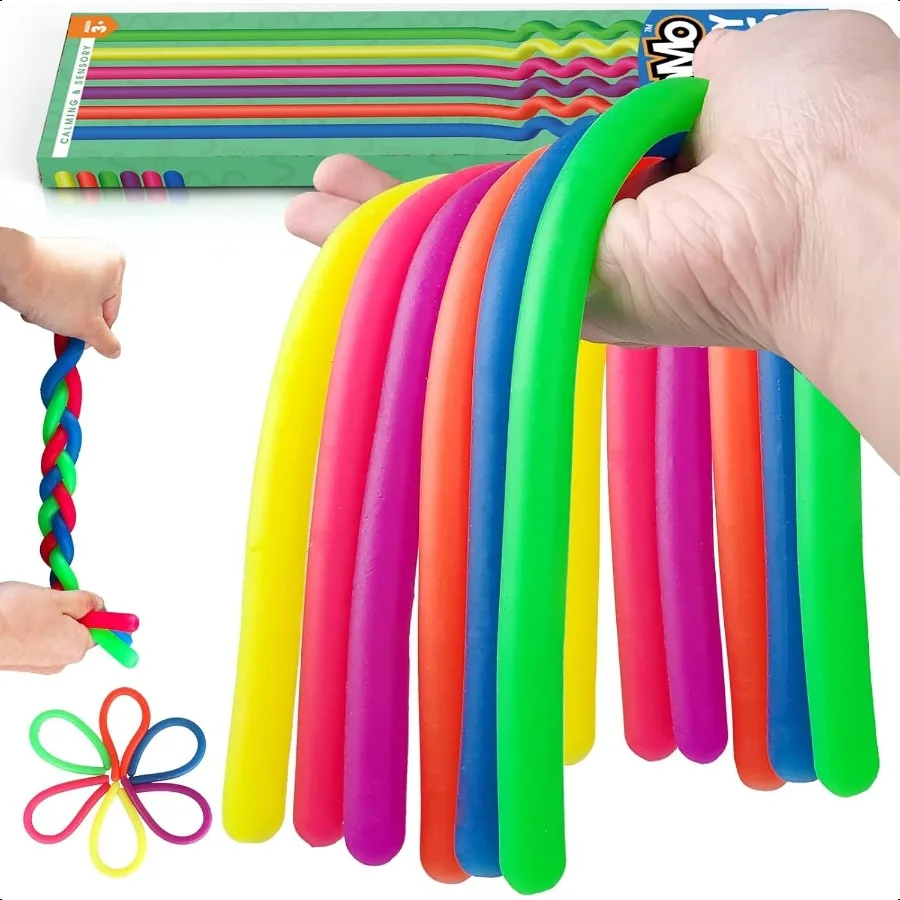 

Сенсорные игрушки BUNMO, эластичные веревки для малышей, 3+, стимулирующие и добавляющие игрушки для развлечений, для неотложной игрушки