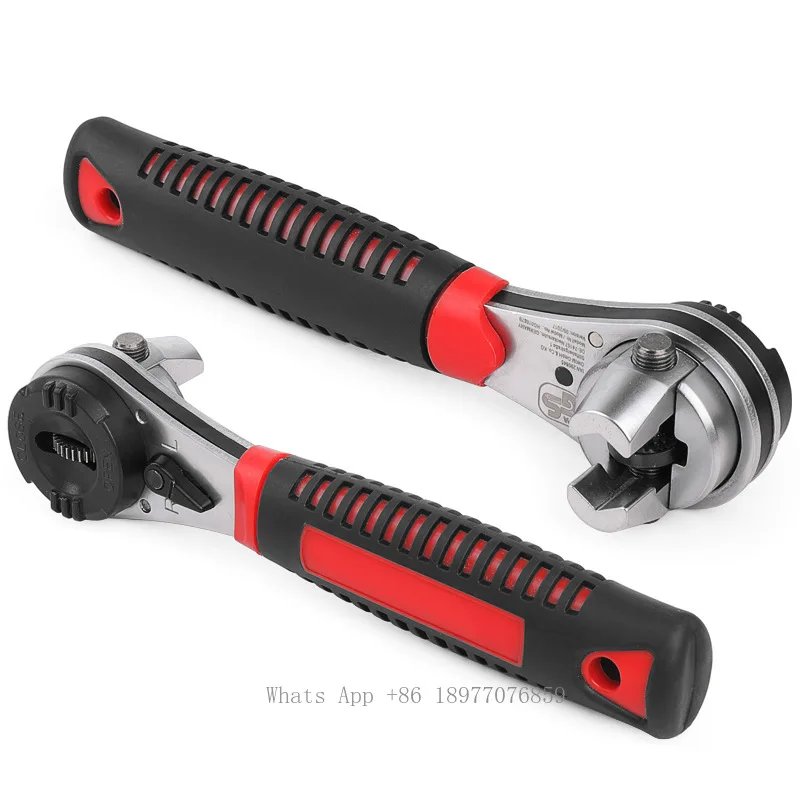 Multifunctional Adjustable 6-22 Spanner Ratchet Wrench Auto Repair Tool Handheld Wrench