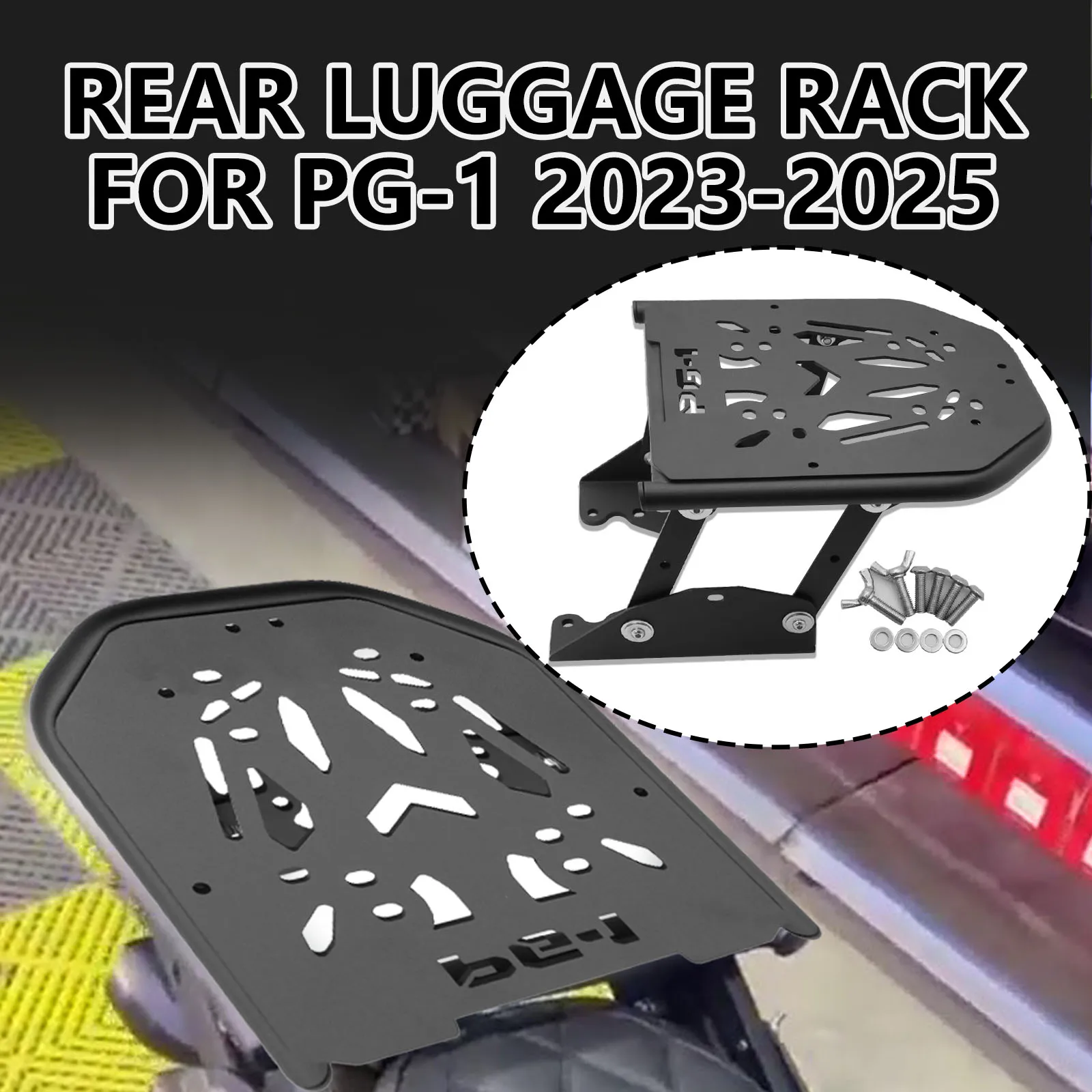 

For Yamaha PG-1 2025 PG1 pg 1 2024 2023 Rear Tail Luggage Rack Bracket Kit Shelf Tailbox Support Top Case Rear Rack Carrier