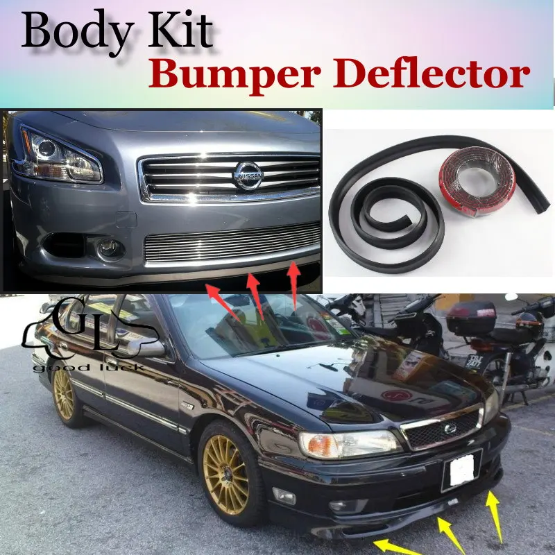 Bumper Lip Deflector For Nissan Cefiro A33 J31 J32 L33 Front Spoiler Skirt For TopGear Friends Tuning View / Body Kit / Strip