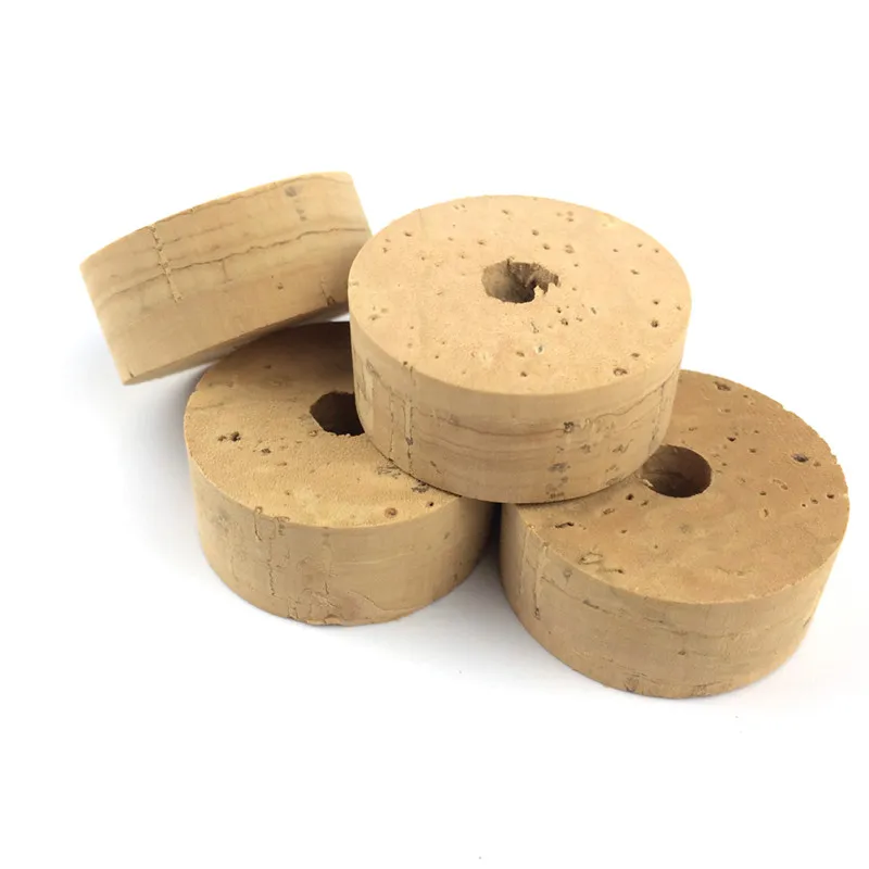 Pierścień korkowy NooNRoo klasy AAA (10 szt.) 1 1/4 "x 1/2" x 1/4 "z otworem na wędkę Elementy naprawcze