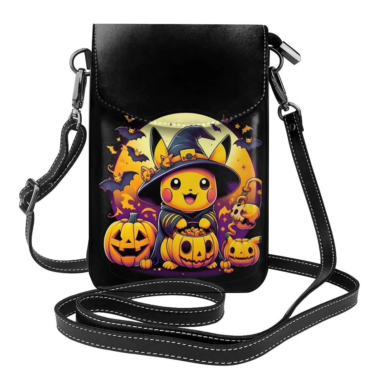 Fright Night Pokemon Pikachu Shoulder Bag Student Gifts Women Bags Funny Leather Streetwear Purse