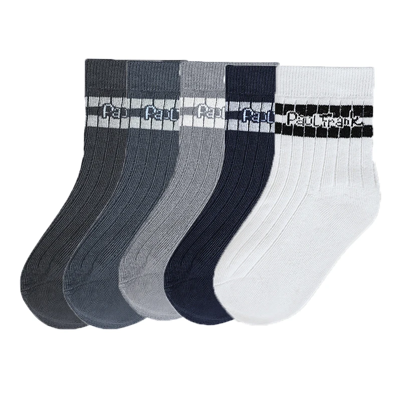 

2026 Winter Plush 5 Pairs Children Socks Cartoon Cute Socks Girls Warm Autumn Winter Purple Mid Tube Sock Kids Middle Tube Sock