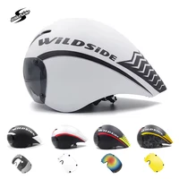 Wildside Aero TT casco de bicicleta de carretera carreras ciclismo deportes triatlón TT ultraligero casco de seguridad gafas accesorios de bicicleta