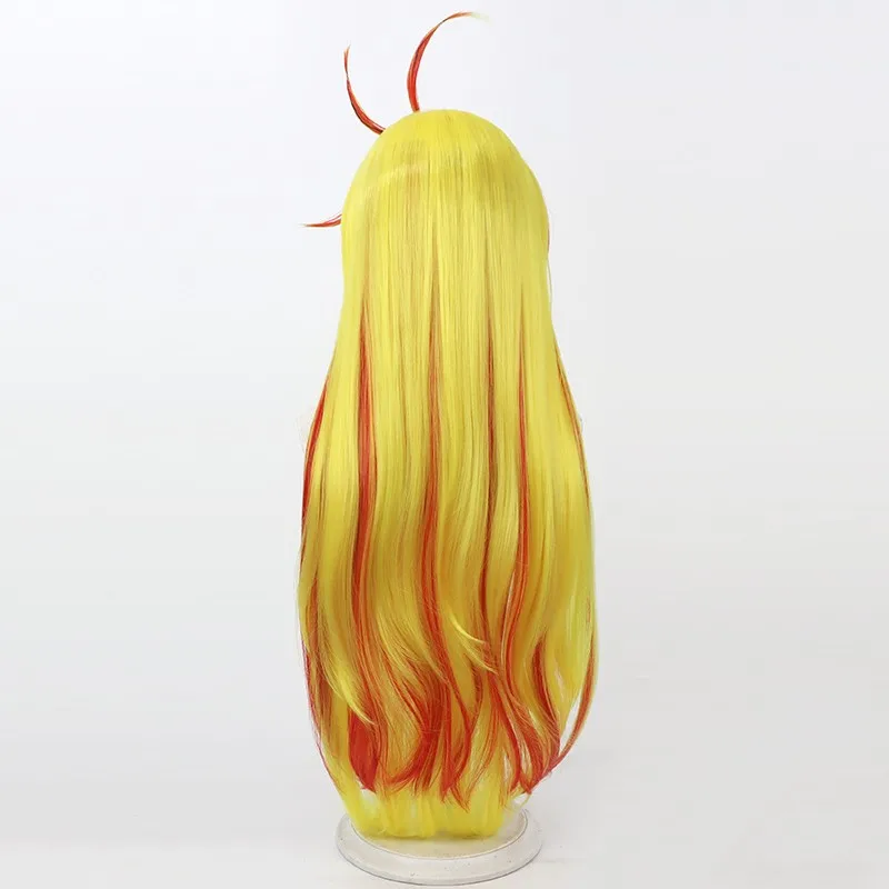 Juego Regina Cosplay peluca pelo largo amarillo con reflejos rojos Cosplay pelo para Comicon fiesta adultos mujeres hombres