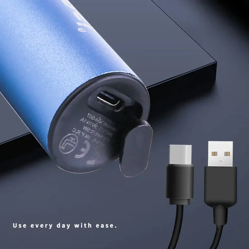 Kemei Men Electric Shaver Machine Shaving Mini Portable Razor Beard Trimmer IPX5 Waterproof Fashionable Type-c USB Rechargeable