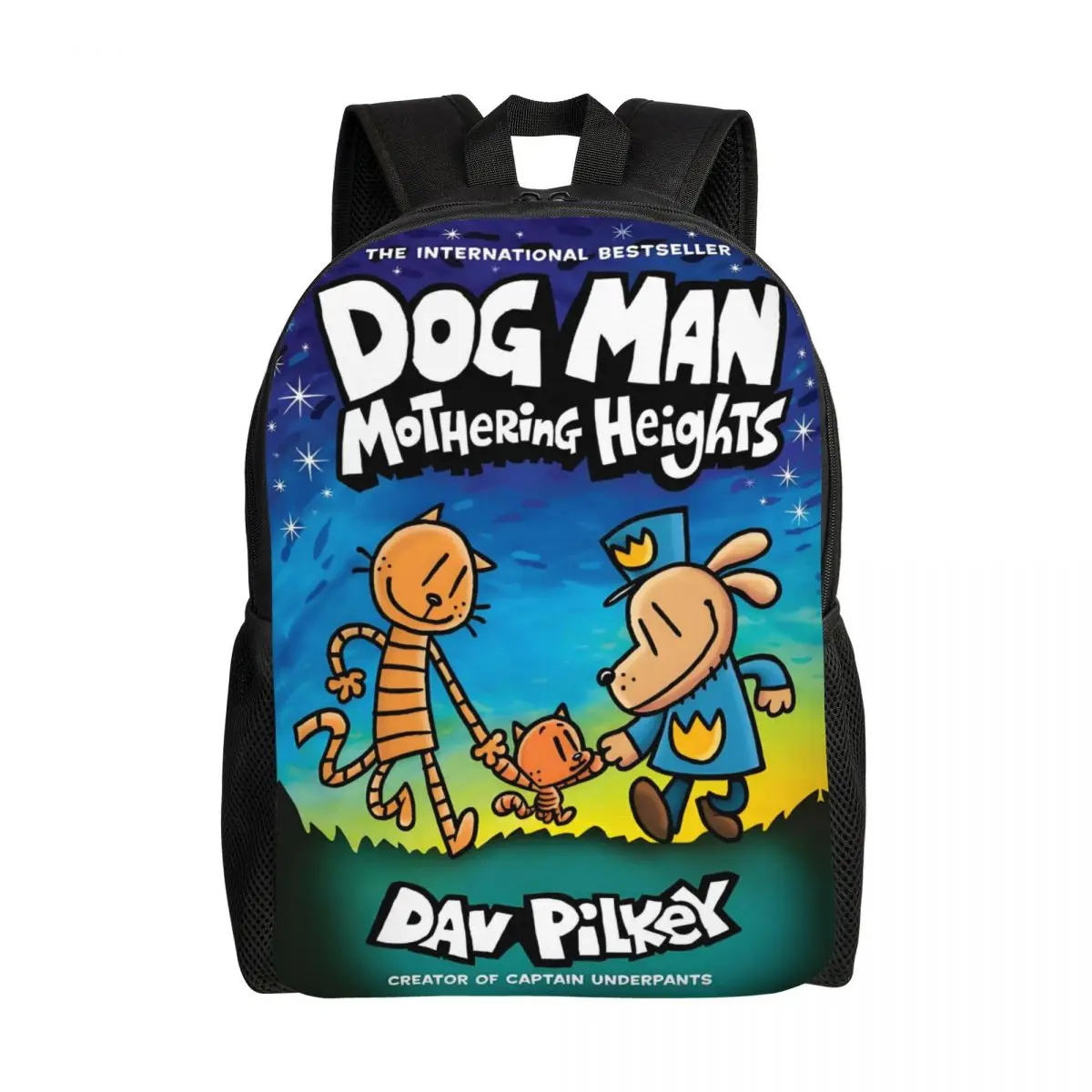 

Custom 3D Printing Dog-Man Backpack for Girls Boys Mothering Heights College School Travel Bags Bookbag Fits 15 Inch Laptop