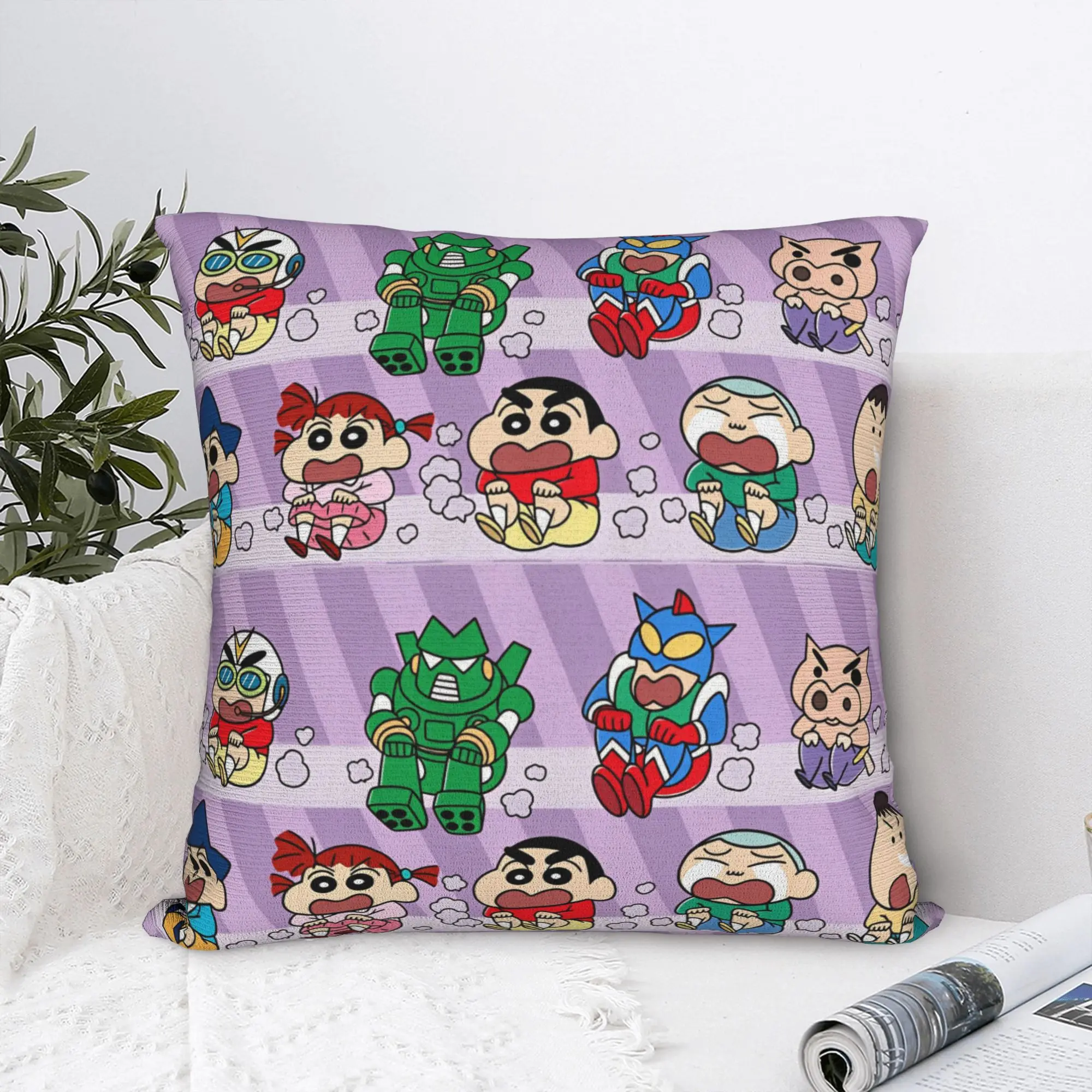 C-Crayon S-Shin C-Chan Anime  Pillow Case Home Decorative Kawaii  Cushion Decoration Salon Square Pillowcase