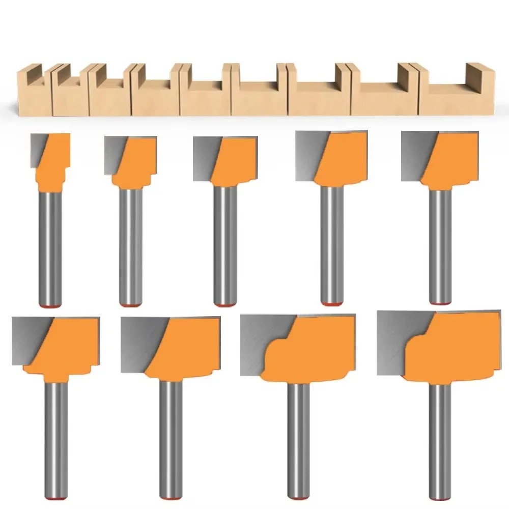 

9 шт./компл., 6 мм, фреза с хвостовиком, резьба по дереву, твердосплавная концевая фреза, инструмент, 3D деревообрабатывающая вставка, фреза, чистящий резак