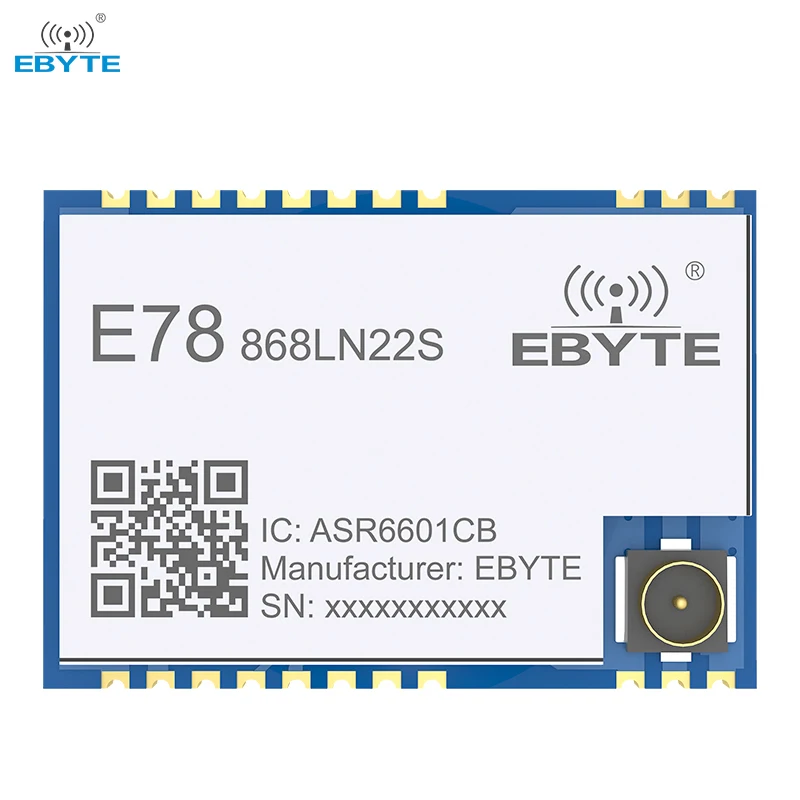 ASR6601 LoRaWAN 868MHz SoC LoRa RF IoT Wireless Module Long Range Data Transceiver Development Board E78-868LN22S(6601) Ebyte