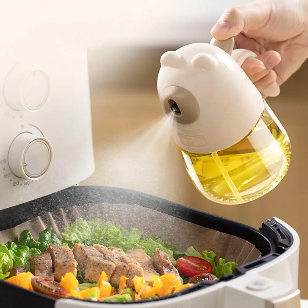 Oil Spray Bottle with Portion Control Oil Sprayer for Cooking Glass Oil Sprayer Bottle for Cooking Fine Nozzle Olive for Bbq