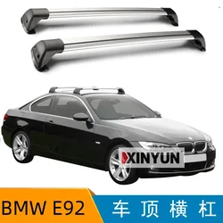 2 pcs For BMW 3 SERIES E92  COUPE 2006 - 2014 (FIXED POINT) roof rack roof bar car special aluminum alloy belt lock Led shooting