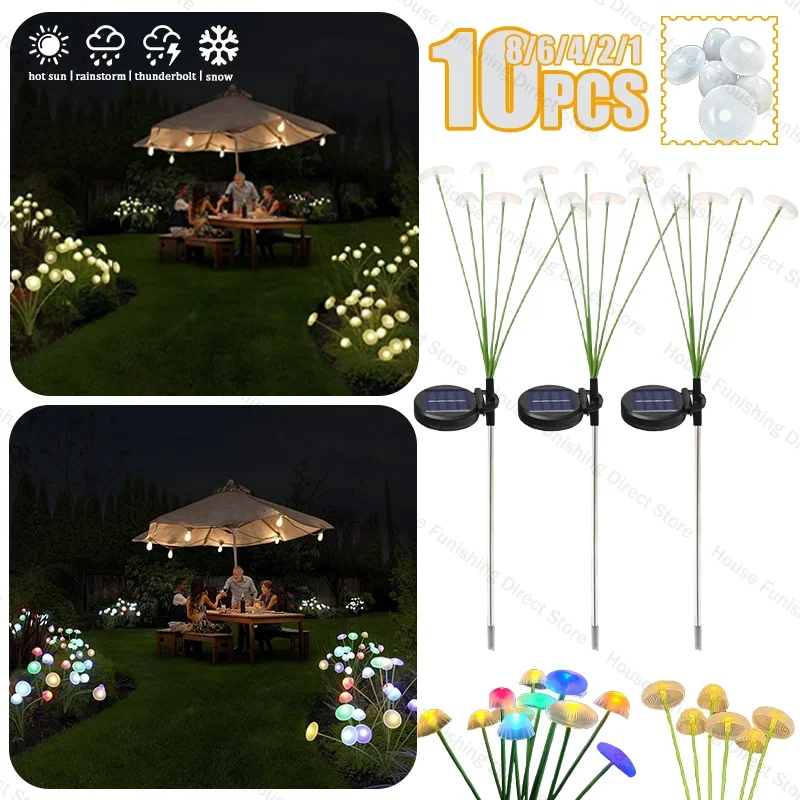 

Solar Mushroom Garden Lights Swinging Fireflies Solar Lights IP65 Waterproof for Outdoor Garden Yard Patio Balcony Walkway