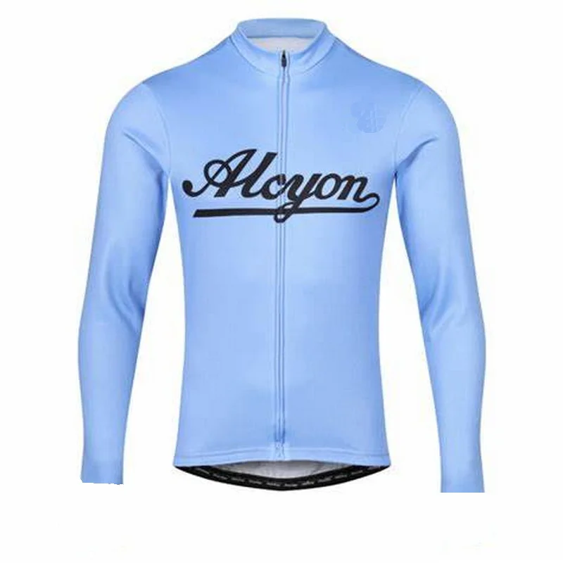 Spring Summer Only Cycling Jerseys ALCYON TEAM RETRO CLASSIC Long Sleeve Men Bike Wear Cycling Clothing