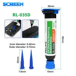 RELIFE RL-035D Repairing Broken Frame UV Glue High temperature resistance and anti-aging,Fast curing without whitening Repair