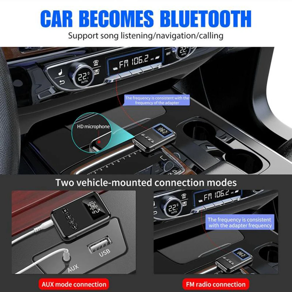 

Wireless Bluetooth Transmitter Receiver Stereo Audio Adapter Speakers For Car Bluetooth 5.0 Connection Bluetooth Receiving