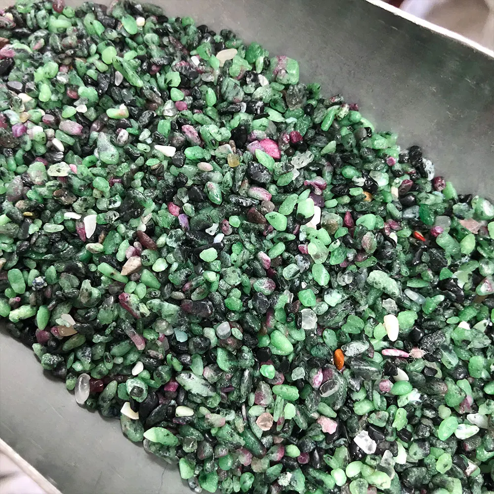 Natural Stone Crystals Mini Peridot Amazonite Malachite Chips Crystal Stones Gravel Minerals Quartz Home Decoration DIY Aquarium view 2