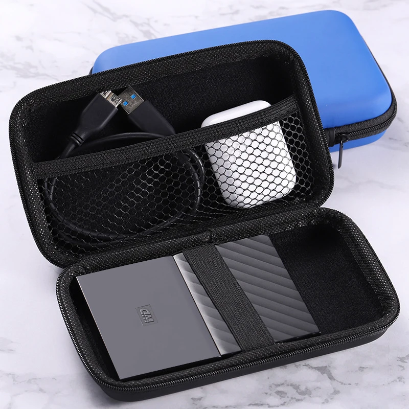 High Quality EVA Storage Bag Portable Earphone Bag Travel Charger Charging Cable Case Power Bank Case GPS Storage Bag 17*10*4cm