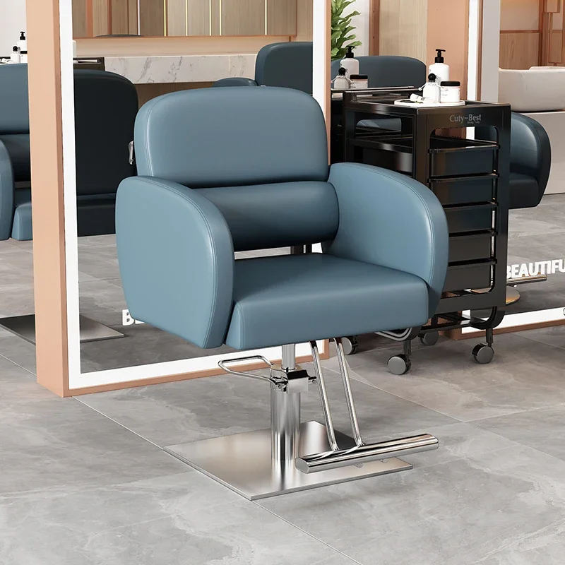 Manicure Salon Chair Barberchair Chairs Beauty Furniture Wheels Mirror Hair Coiffeur Reclining silla de barbero Barber Shop