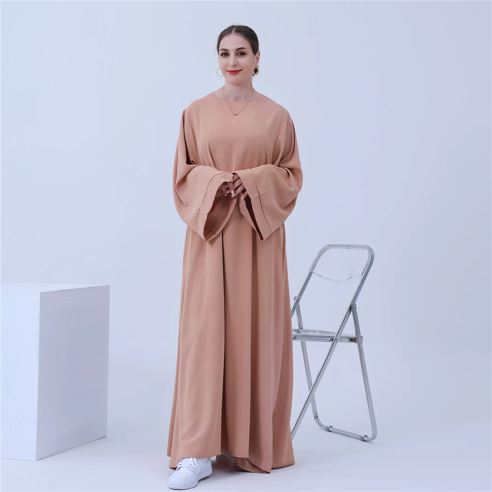 Modesto abaya muçulmano feminino casual longo maxi vestido turquia dubai árabe roupas islam vestido eid ramadan caftan femme jalabiya robe