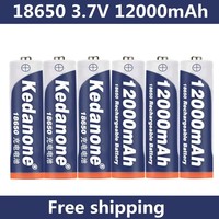 New 18650 Rechargeable Battery 3.7V 18650 12000mAh Capacity Li-ion Rechargeable Battery For Flashlight Torch Battery