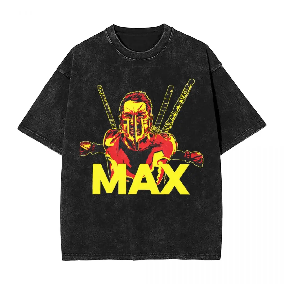 Mad Max T Shirts Washed Oversize T-Shirt Road Warrior 80s Movie Apocalyptic for Men Women Tops Streetwear Summer Tee Shirt