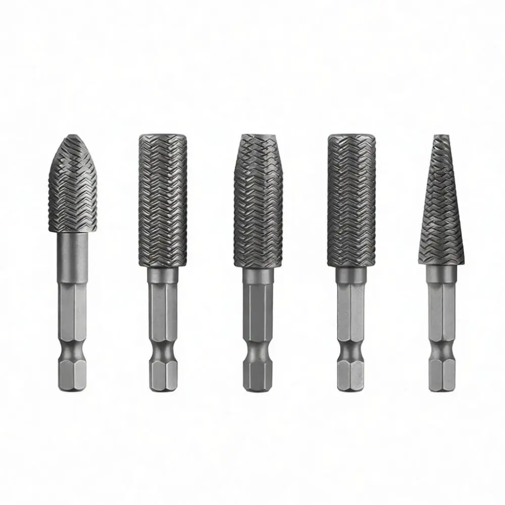 Six Millimeter Shank Steel Rotary Burr Kit Metal Polishing Grinding Bits For Electric Drill Rotary Crafting Accessories