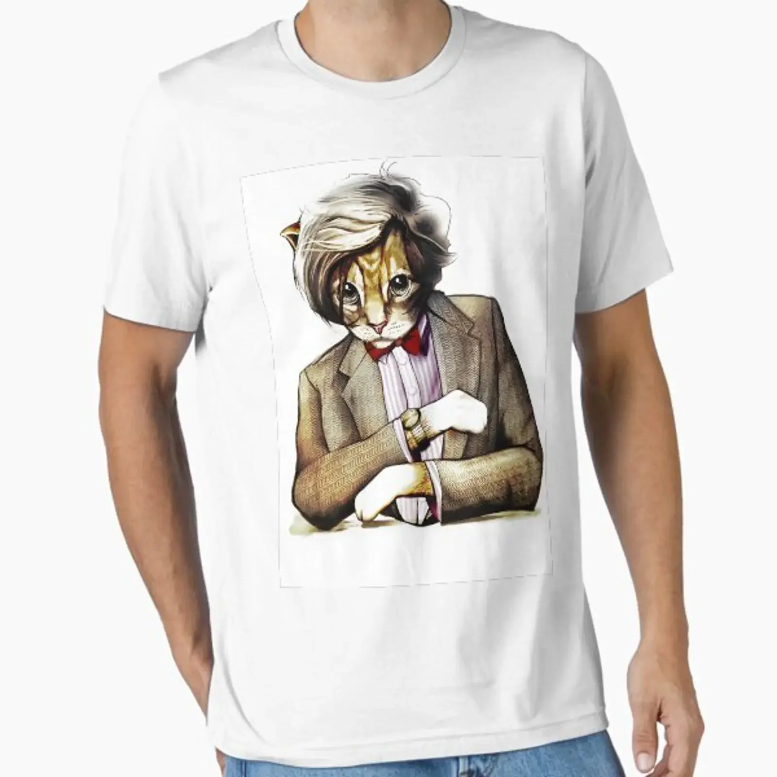 Catt Matt Smith posed as Dos Equis Interesting Man Essential T Shirt vintage Washed fashion Versatile Comfortable homme