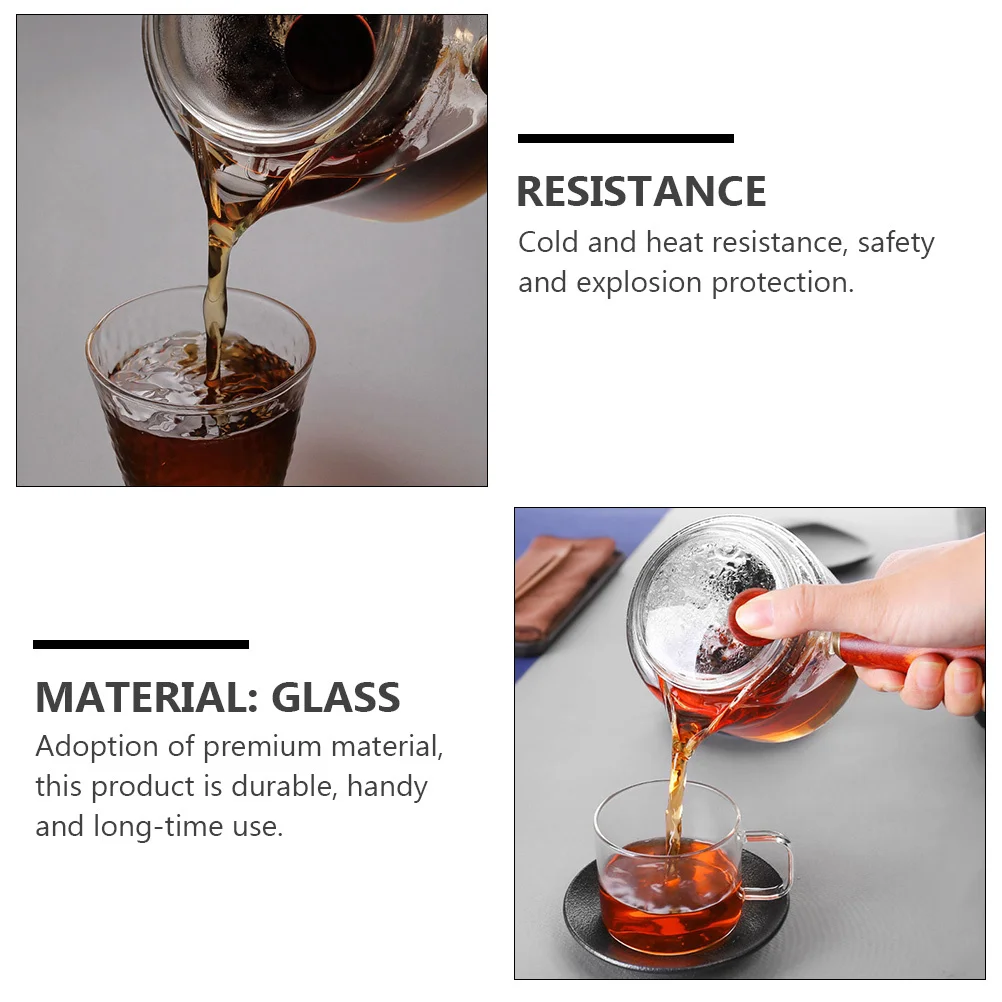 

1 шт., стеклянный чайник, термостойкий прозрачный чайник, 410 мл, практичный для домашнего офиса, ежедневного использования, чайник