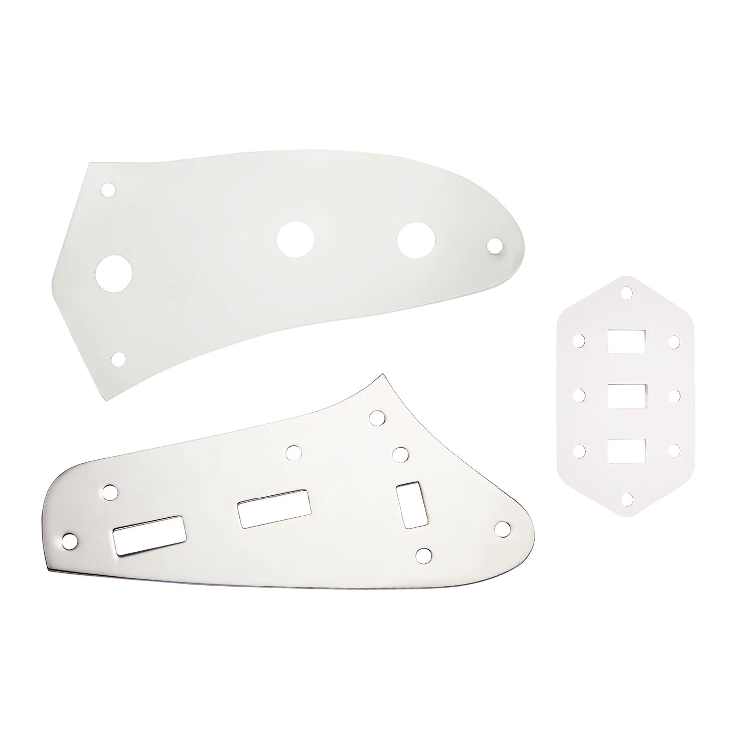 KAISH Upper Control Plate Volume/Tone Bottom Lower Control Plate Pickup Selector Switch Plate Kit for Fender Jaguar Guitars