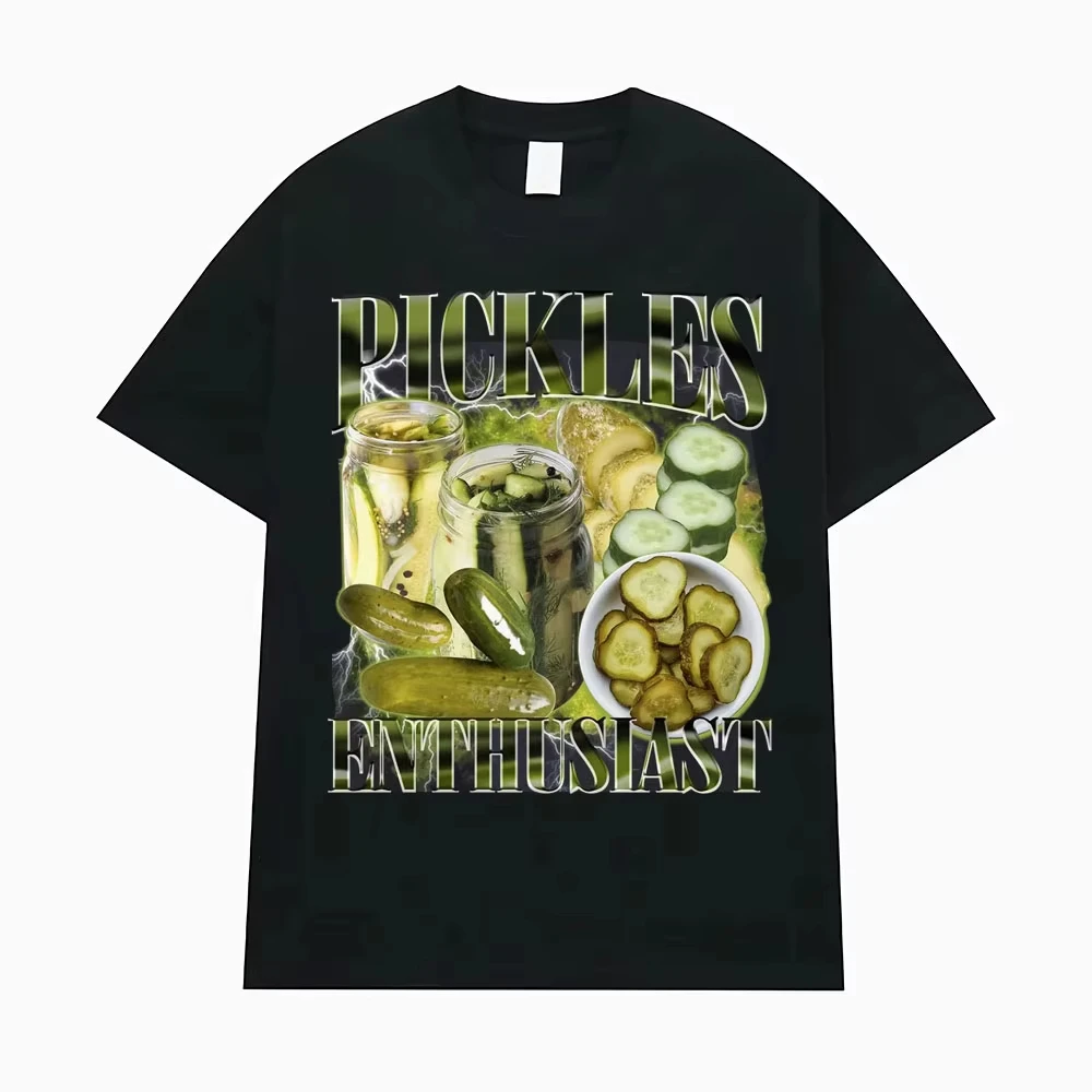 Vintage Pickle Enthusiast Funny Meme T Shirts Women Fashion Casual 90s Graphic T-shirt Tees Women T Shirt Aesthetic Clothes
