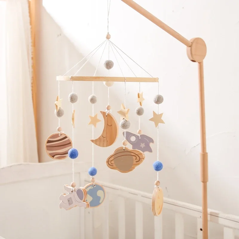 

Baby Wood Bed Bell Mobile Musical Rattles Toys Crib Bell Rattles Hanging Toys Bed Bell Toy Holder Bracket For Baby Newborn Gifts