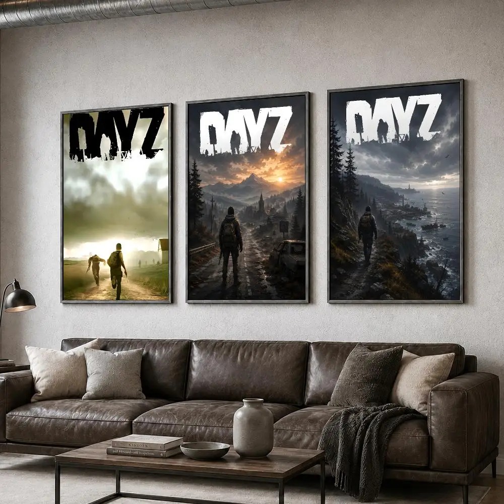 Game DayZ Survival Zombie Open World Multiplayer Poster  PP Self Adhesive Home Garage Dorm Bar Wall Decor Aesthetic Retro Gift