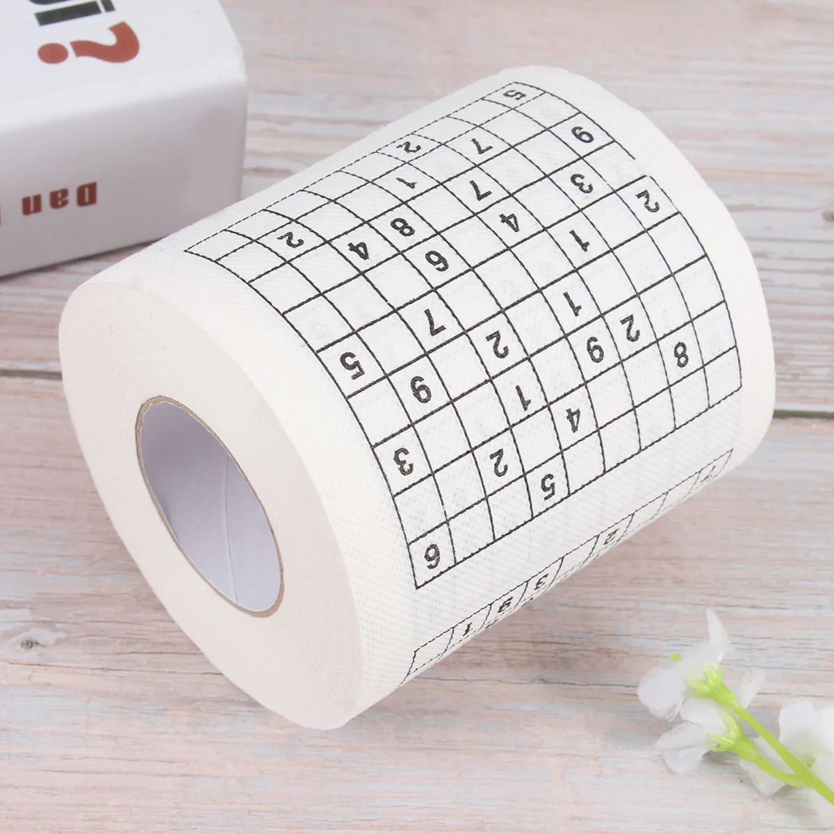 Sudoku Printed Toilet Paper Tissue Roll Creative Fun Design Comfortable Eco Friendly Use for Home Cafe Shop Restaurant