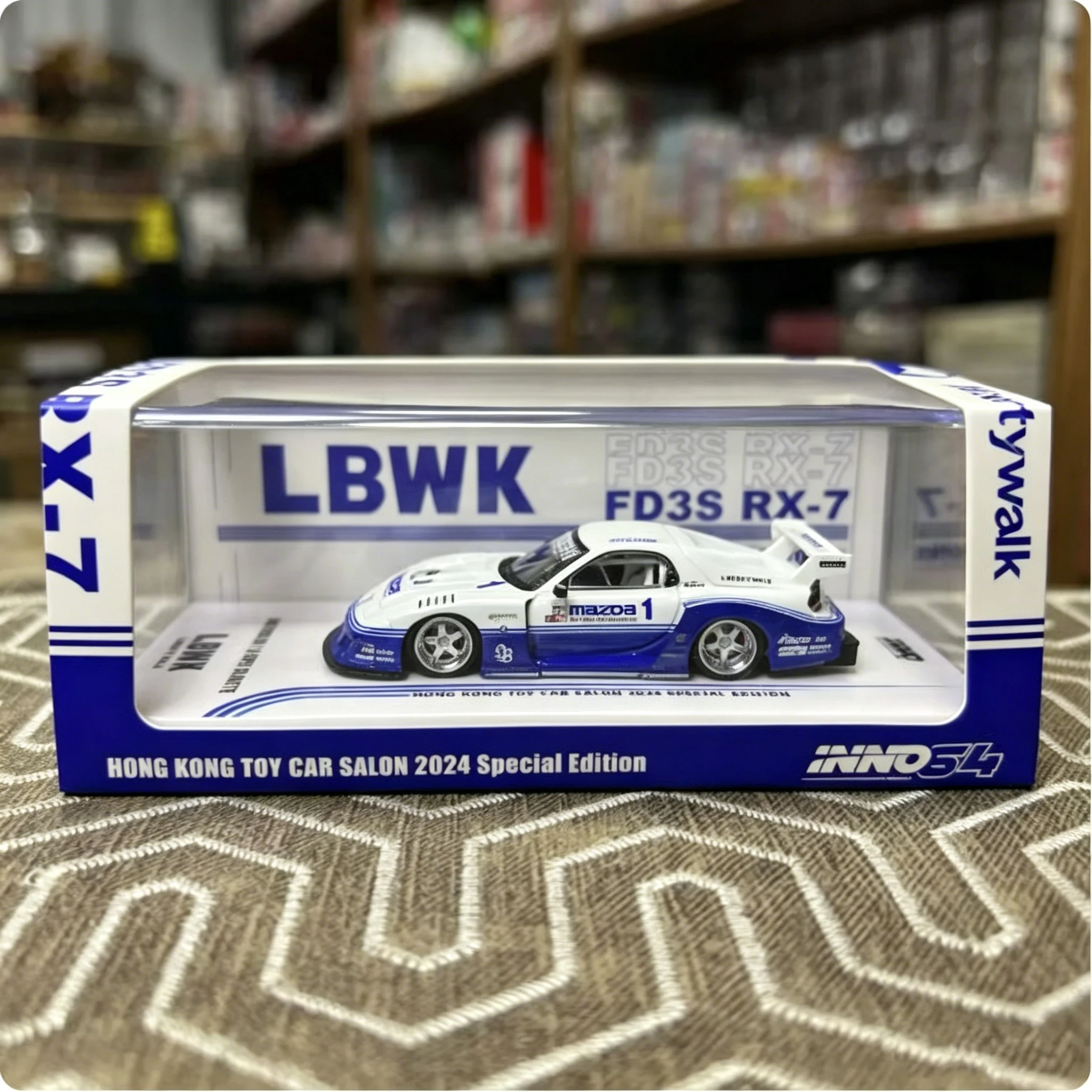 

In Stock Ready To Ship INNO64 1:64 Mazda RX-7 FD3S LB-Super Silhouette Hong Kong Toy Car Salon Special Edition Diecast Car Model