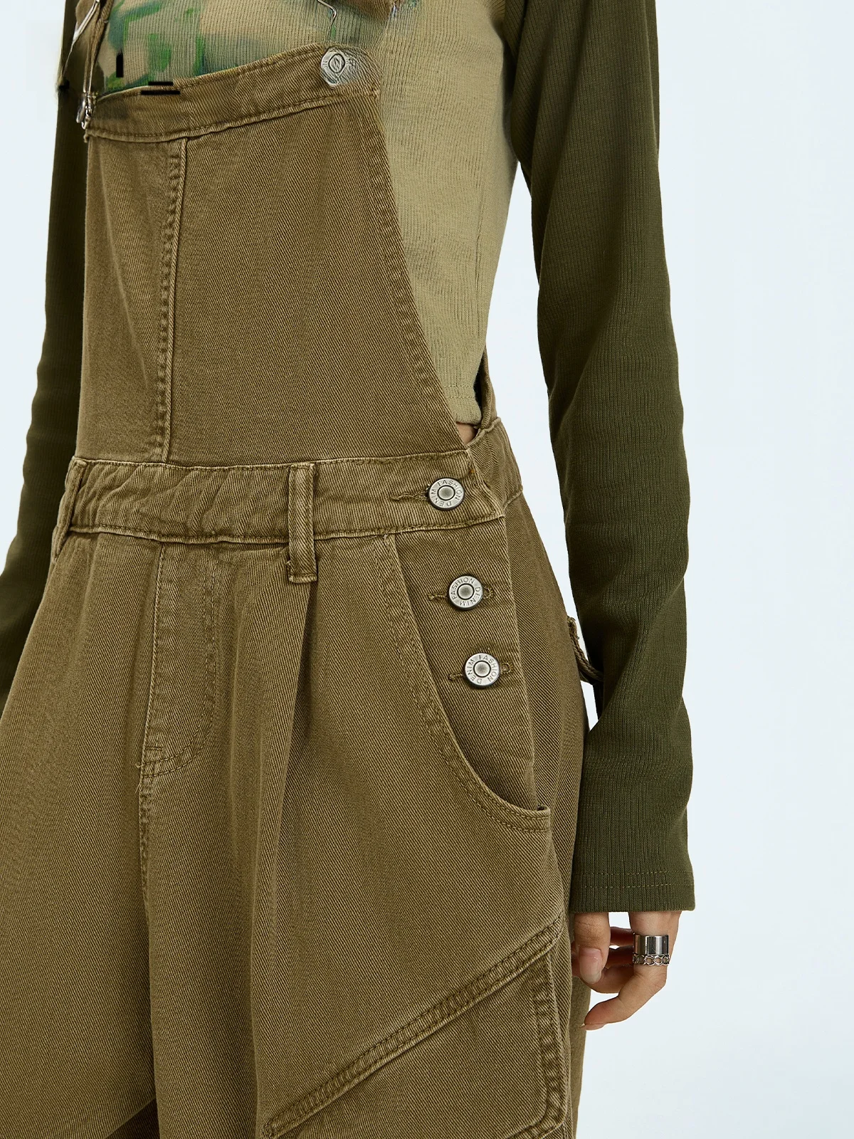 Mono vaquero Retro para mujer, pantalones holgados de pierna recta, pantalones de pierna ancha, cintura alta, cremallera, informal, cómodo, Faion coreano Sle