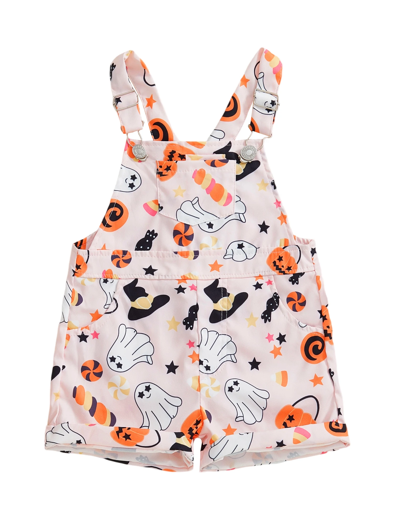 Baby Jongens Halloween Pompoen Print Romper Jumpsuit met lange mouwen, drukknoopsluiting en capuchonontwerp voor cosplayfeest
