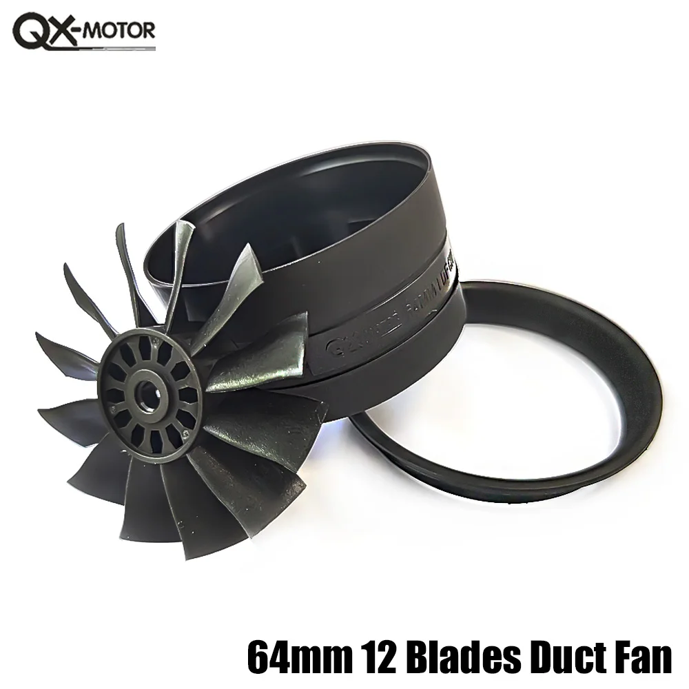 QX-Motor 64mm EDF Without Motor 12 Blades Ducted Fan Suit  CW CCW For RC Airplanes Toy Parts