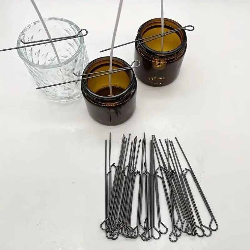 10/20/30Pcs Candle Wick Holder 12cm Metal Wick Fixing Clip High Carbon Steel Wick Support For DIY Scented Candle Making Crafts