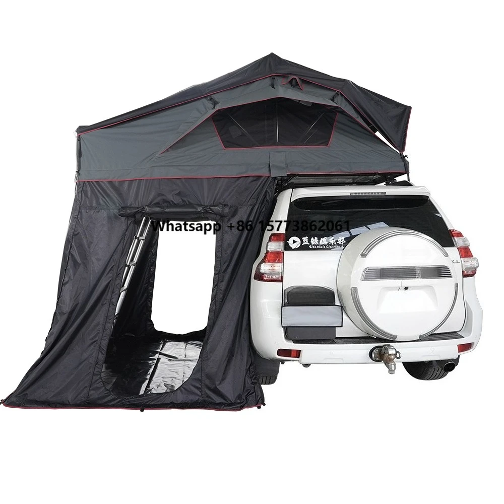 

Campers Soft Rooftop Tent SRT15E Outdoor Glamping Car Roof Top Tent With Annex Room