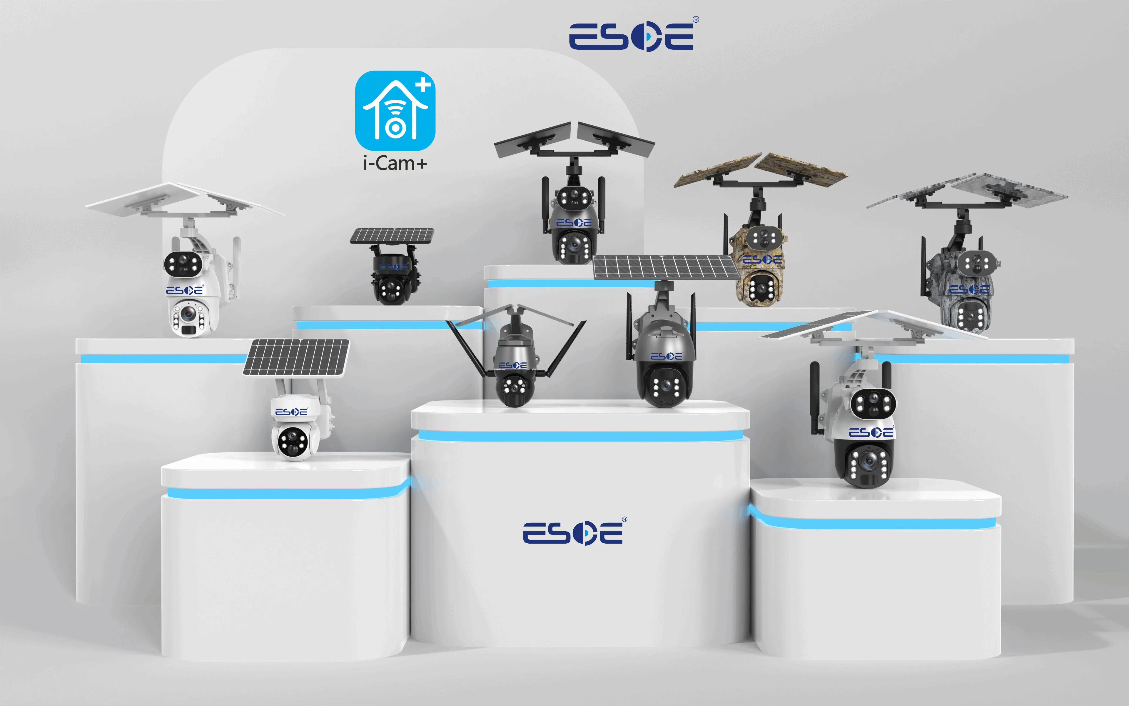 ESOE 6K 50X Zoom 4G Sim شاشة مزدوجة تعمل بالطاقة الشمسية كاميرا خارجية بعدسة مزدوجة PTZ تتبع تلقائي كاميرا تعمل بالطاقة الشمسية الأمنية #3