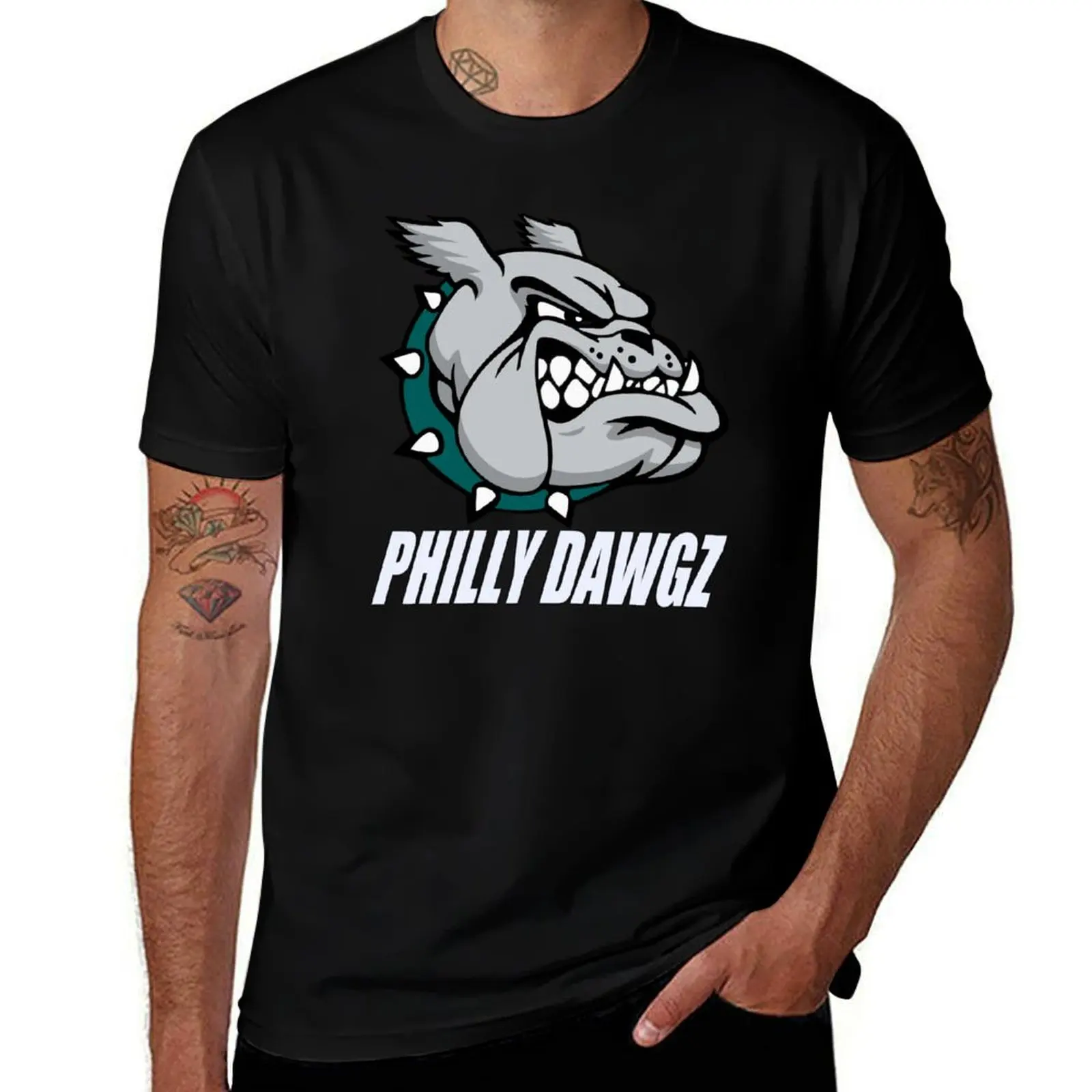 

Футболка Philly Dawgz by EDLFdesigns, хлопковые футболки, мужские футболки из 100% для мужчин, винтажные футболки с графикой, дизайнерская футболка